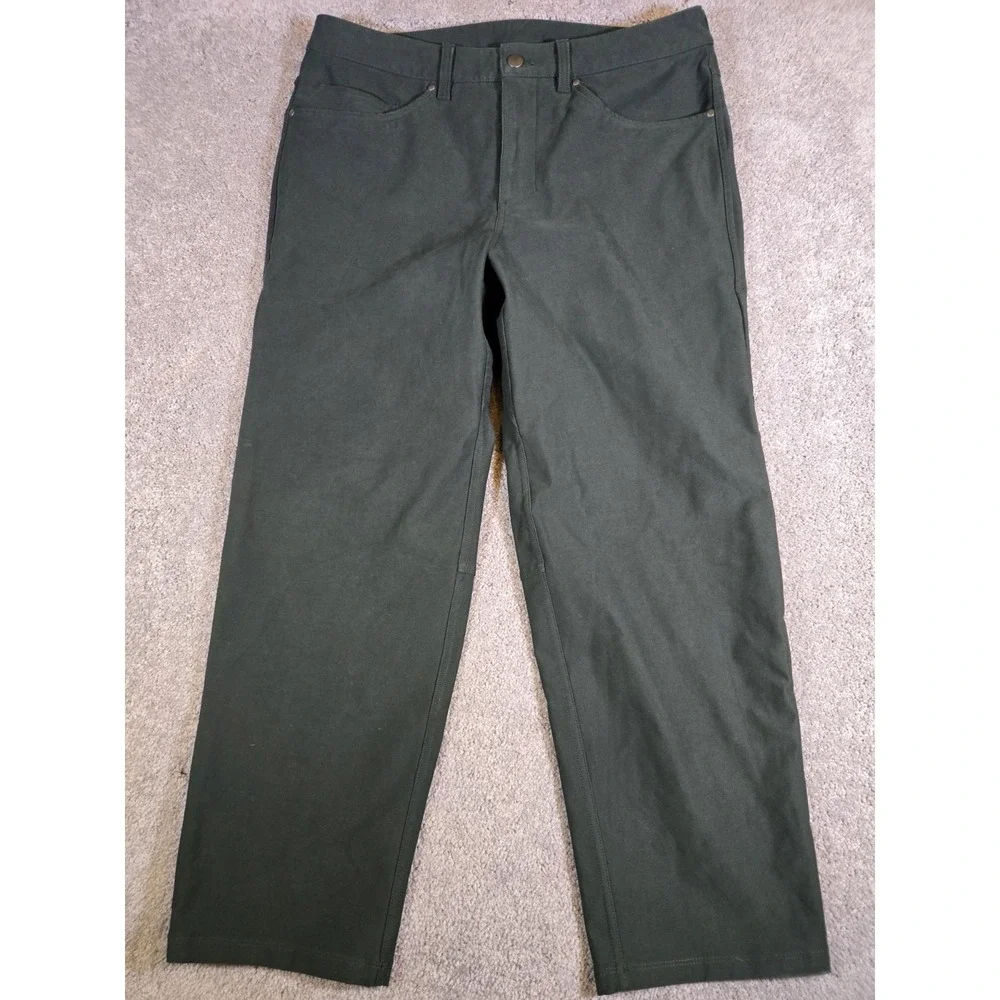 Lululemon Pants Mens 33x27‎ Dark Green ABC Classic Fit Performance Stretch Chino